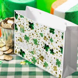 Shimmering Shamrocks Green en Gold Groot Cadeauzakje