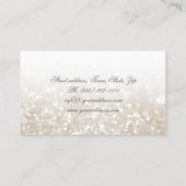 Shimmering Silver Cosmetoloog Damask Light Kaart Visitekaartje (Achterkant)