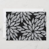 Shimmering Silver Dahlias Vrijgezellenfeest Kaart (Achterkant)