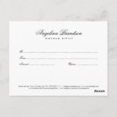 Shimmering Silver Glitter Black Cadeaubon Briefkaart (Achterkant)