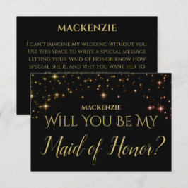 Shimmering Sparkle, je wordt mijn bruidsmeisje RSVP Kaartje