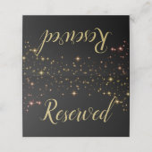 Shimmering Sparkles Bruiloft Gereserveerde Plaats Plaatskaartje (Buitenkant ongevouwen)