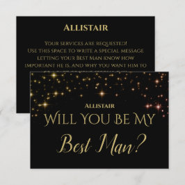 Shimmering Sparkles Wil je mijn beste man zijn? RSVP Kaartje