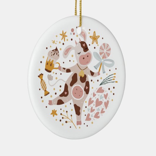 Shimmering Starburst-Ornament Keramisch Ornament (Rechts)