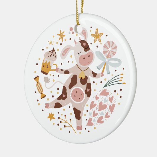 Shimmering Starburst-Ornament Keramisch Ornament (Links)