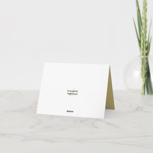 Shimmering Stars Huwelijks Dankkaart Bedankkaart (Achterkant)