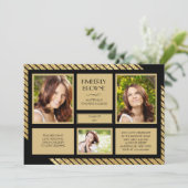 Shimmering Stripes Fotouitnodiging Kaart (Staand voorkant)