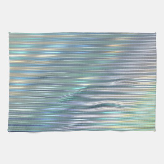 Shimmering Stripes - Meerkleurig Abstract patroon Theedoek (Horizontaal)