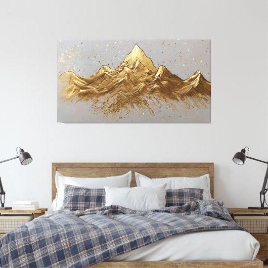 Shimmering Summits Canvas Afdruk (Insitu (Slaapkamer))