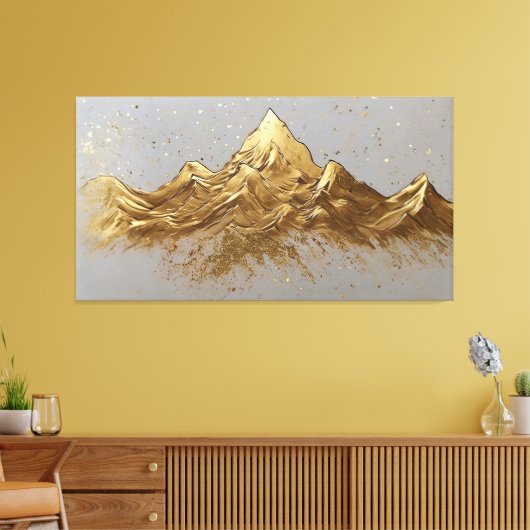 Shimmering Summits Canvas Afdruk (Insitu (Woonkamer))