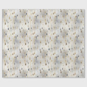 Shimmering Tinsel Strands Waterverf Ontwerp Cadeaupapier (Vlak)