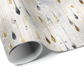 Shimmering Tinsel Strands Waterverf Ontwerp Cadeaupapier (Rol Hoek)