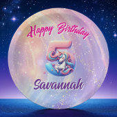 Shimmering Unicorn 5e Happy Birthday Borden Papieren Bordje