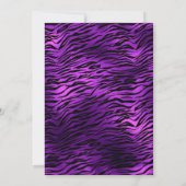Shimmering Violet Tiger Stripes Bachelorette Party Kaart (Achterkant)