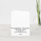 "Shimmering Water" - Notecard Kaart (Achterkant)