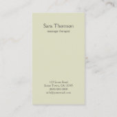 Shimmering Zen Stones Reiki Massagetherapeut Visitekaartje (Achterkant)