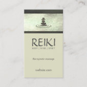 Shimmering Zen Stones Reiki Massagetherapeut Visitekaartje (Voorkant)