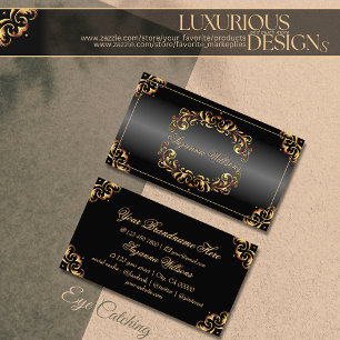 Shimmery Black Gold Decor Indrukwekkend en Luxueus Visitekaartje