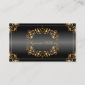 Shimmery Black Gold Decor Indrukwekkend en Luxueus Visitekaartje (Voorkant)