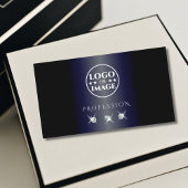 Shimmery Blue Black Sparking Diamonds met Logo Visitekaartje