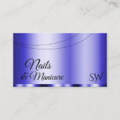 Shimmery Blue Glamoureus met Initialen Modern Visitekaartje (Voorkant)