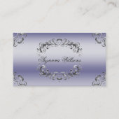 Shimmery Blue Silver Decor weelderig en luxe Visitekaartje (Voorkant)