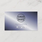 Shimmery Blue Silver Sparking Diamonds met Logo Visitekaartje (Voorkant)