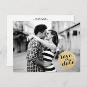 SHIMMERY CIRCLE | BEWAREN VAN DE DATUM VAN AANKOND AANKONDIGINGSKAART (Voorkant / Achterkant)