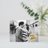 SHIMMERY CIRCLE | BEWAREN VAN DE DATUM VAN AANKOND AANKONDIGINGSKAART (Staand voorkant)