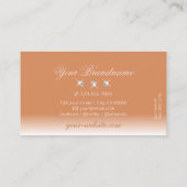 Shimmery Coral Ombre Sparkling Diamonds Stijlvol Visitekaartje (Achterkant)