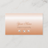 Shimmery Coral Ombre Sparkling Diamonds Stijlvol Visitekaartje (Voorkant)
