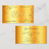 Shimmery Corners Initialen Luminous Oranje Visitekaartje (Voorkant / Achterkant)