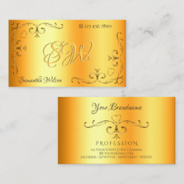 Shimmery  Corners Initialen Luminous Oranje Visitekaartje