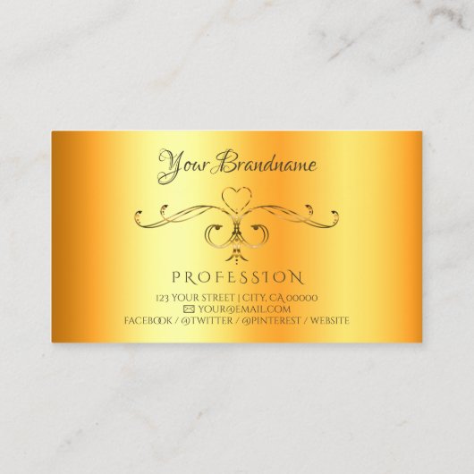 Shimmery  Corners Initialen Luminous Oranje Visitekaartje (Achterkant)