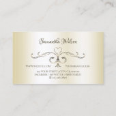 Shimmery Cream  hoeken met Logo Ornamental Visitekaartje (Achterkant)