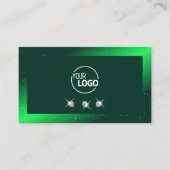 Shimmery Emerald Green Sparking Diamonds Voeg Logo Visitekaartje (Voorkant)