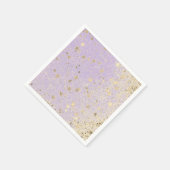 Shimmery Glittery Gold Stars op Lavender Servet (Hoek)