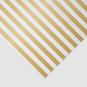 Shimmery Gold en White Stripes Tissuepapier (Detail)