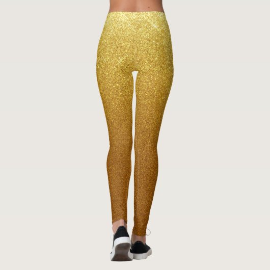 Shimmery Gold Glitter Leggings (Achterkant)