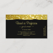 Shimmery Gold Glitter Sparkling Stars en Logo Visitekaartje (Achterkant)