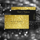 Shimmery Gold Glitter Sparkling Stars Luxe Visitekaartje