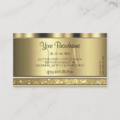 Shimmery Gold Sparking Glitter Monogram Luxury Visitekaartje (Achterkant)