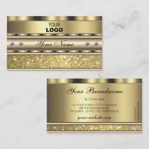Shimmery Gold Sparking Glitter Voeg Logo Luxurie t Visitekaartje
