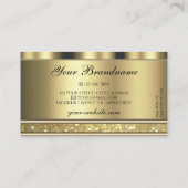 Shimmery Gold Sparking Glitter Voeg Logo Luxurie t Visitekaartje (Achterkant)