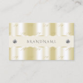 Shimmery Gold Sparkle Diamonds-Initialen Visitekaartje (Voorkant)