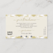 Shimmery Gold Sparkle Diamonds met Logo Luxurous Visitekaartje (Achterkant)