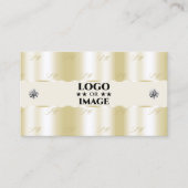 Shimmery Gold Sparkle Diamonds met Logo Luxurous Visitekaartje (Voorkant)