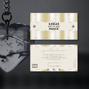 Shimmery Gold Sparkle Diamonds met Logo Luxurous Visitekaartje