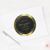 Shimmery Gold Sparkle Glitter Lijst Productlabel Ronde Sticker (Envelop)