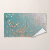 Shimmery Gold Stars op Blauwgroen keukenset Bad Handdoek (Handdoek)